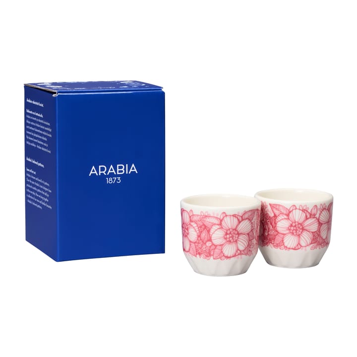 Huvila / フヴィラ  エッグカップ 2個セット, Pink-white Arabia | アラビア