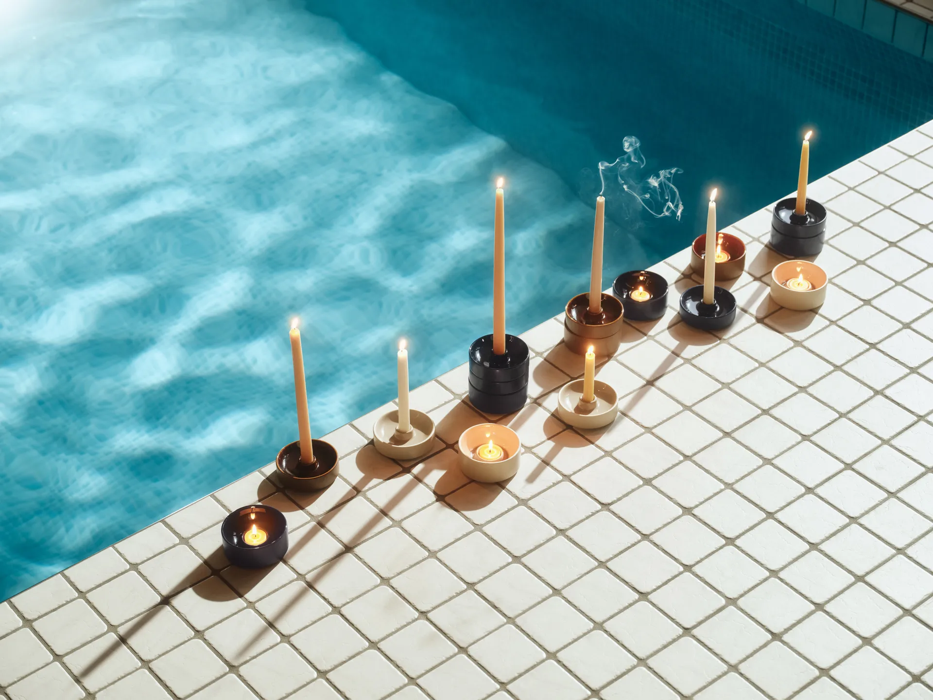 Kirnu キャンドルホルダー Ø11x5 cm, Blue Arabia | アラビア