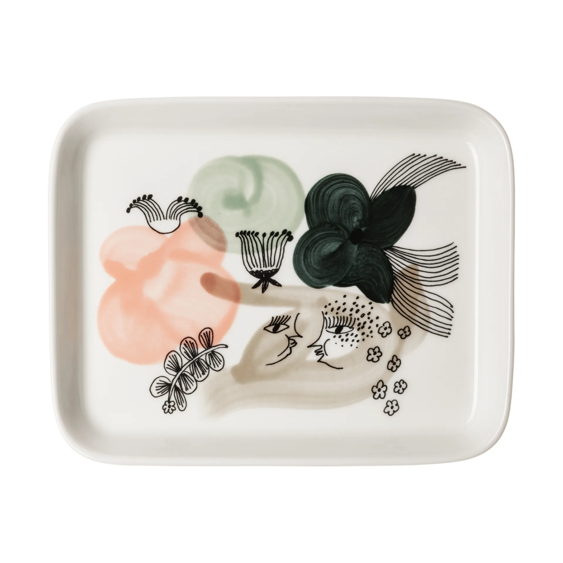 Kukkamaa プレート 15x19 cm, Green Arabia | アラビア