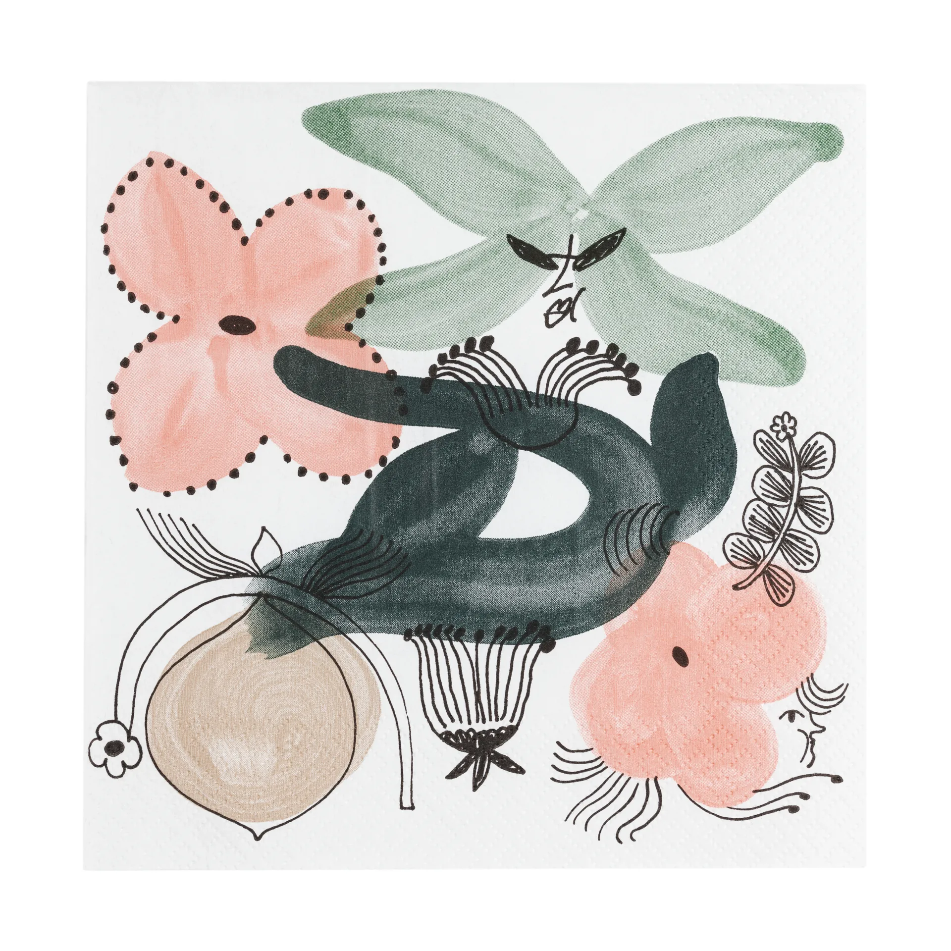 Kukkamaa ペーパーナプキン 33x33 cm 20枚, Green Arabia | アラビア