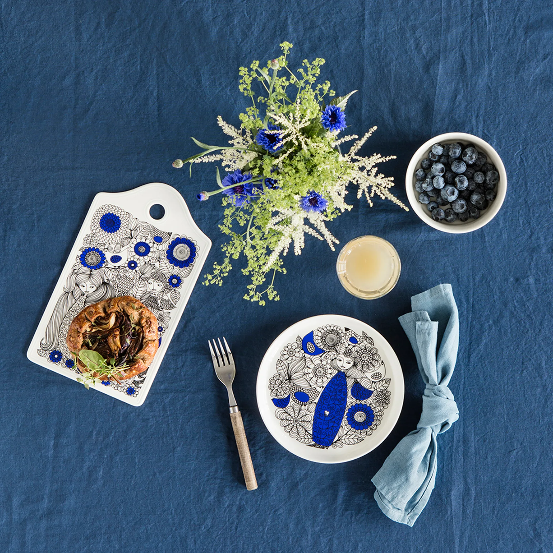 Pastoraali プレート Ø19 cm, Blue Arabia | アラビア