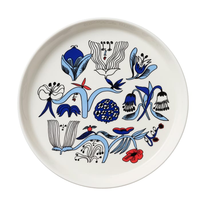 Puutarhurit プレート Ø19 cm - Blue-white-red - Arabia | アラビア