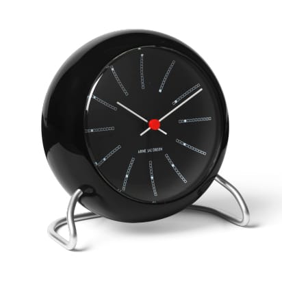 AJ Bankers テーブルクロック, Black Arne Jacobsen Clocks | アルネ・ヤコブセン クロック