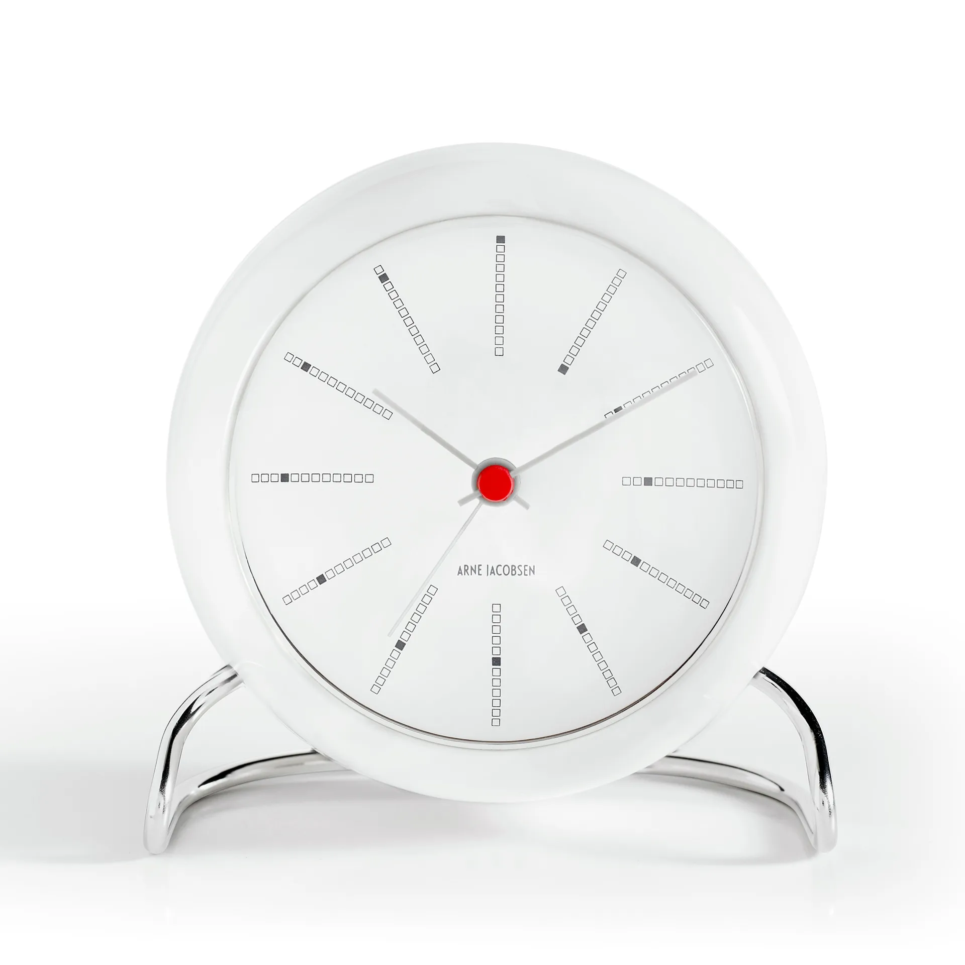 AJ Bankers テーブルクロック, white Arne Jacobsen Clocks | アルネ・ヤコブセン クロック