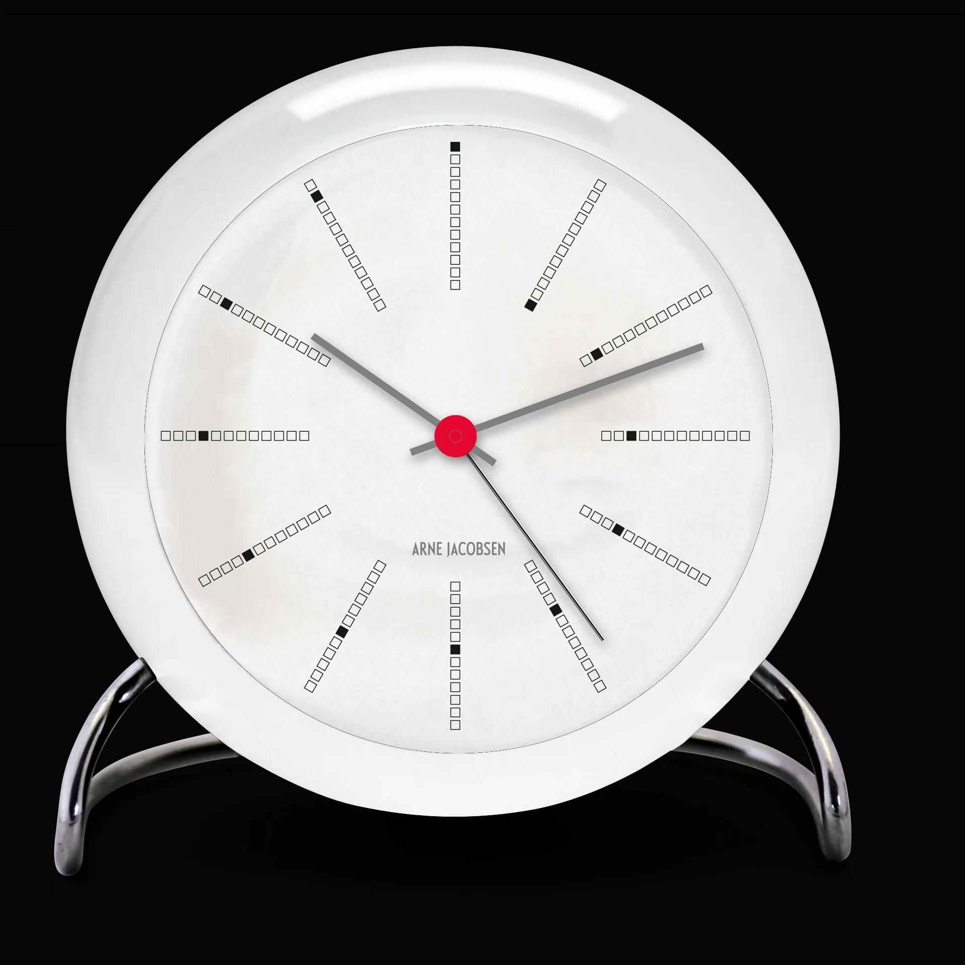AJ Bankers テーブルクロック, white Arne Jacobsen Clocks | アルネ・ヤコブセン クロック