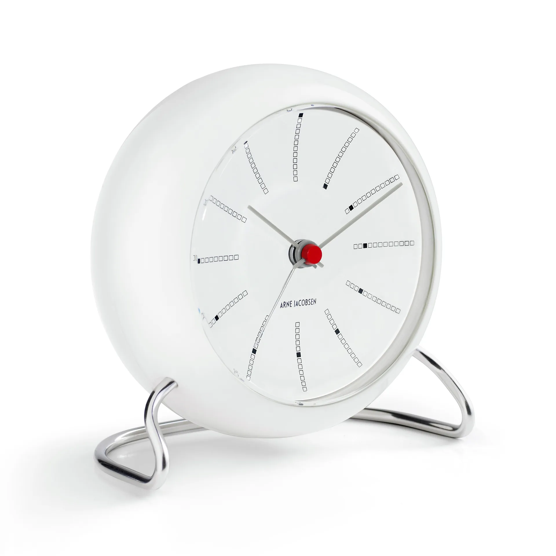 AJ Bankers テーブルクロック, white Arne Jacobsen Clocks | アルネ・ヤコブセン クロック