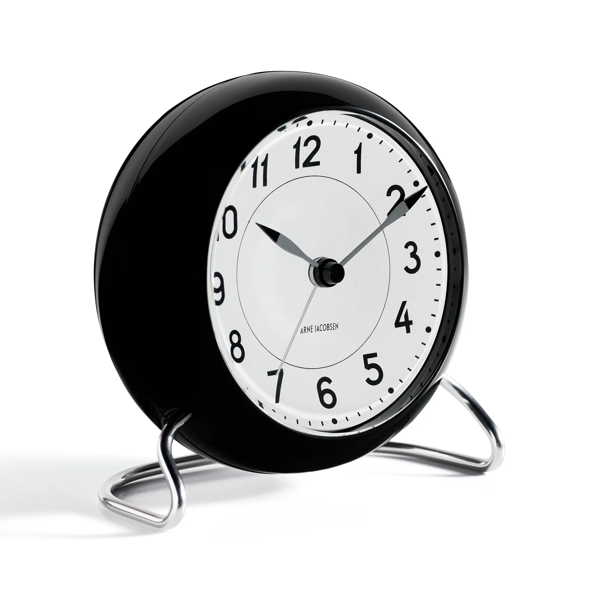 AJ Station テーブルクロック, black Arne Jacobsen Clocks | アルネ・ヤコブセン クロック
