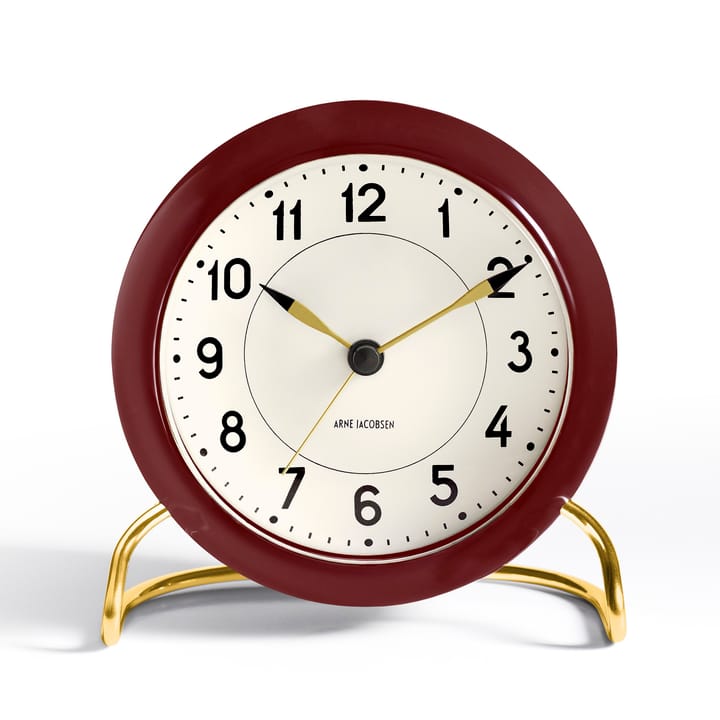 AJ Station テーブルクロック バーガンディー - burgundy - Arne Jacobsen Clocks | アルネ・ヤコブセン 時計
