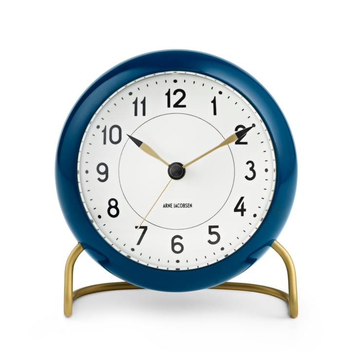 AJ Station テーブルクロック petrol ブル―, petrol blue Arne Jacobsen Clocks | アルネ・ヤコブセン クロック