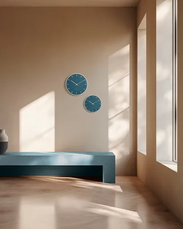 Arne Jacobsen/アルネ・ヤコブセン City Hall - Blue, Ø21 cm - Arne Jacobsen Clocks | アルネ・ヤコブセン クロック