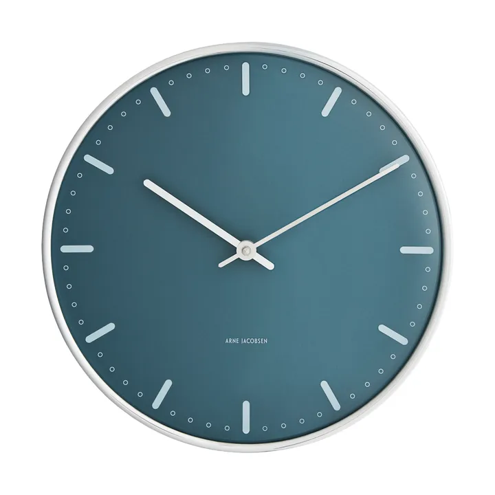 Arne Jacobsen/アルネ・ヤコブセン City Hall - Blue, Ø29 cm - Arne Jacobsen Clocks | アルネ・ヤコブセン クロック