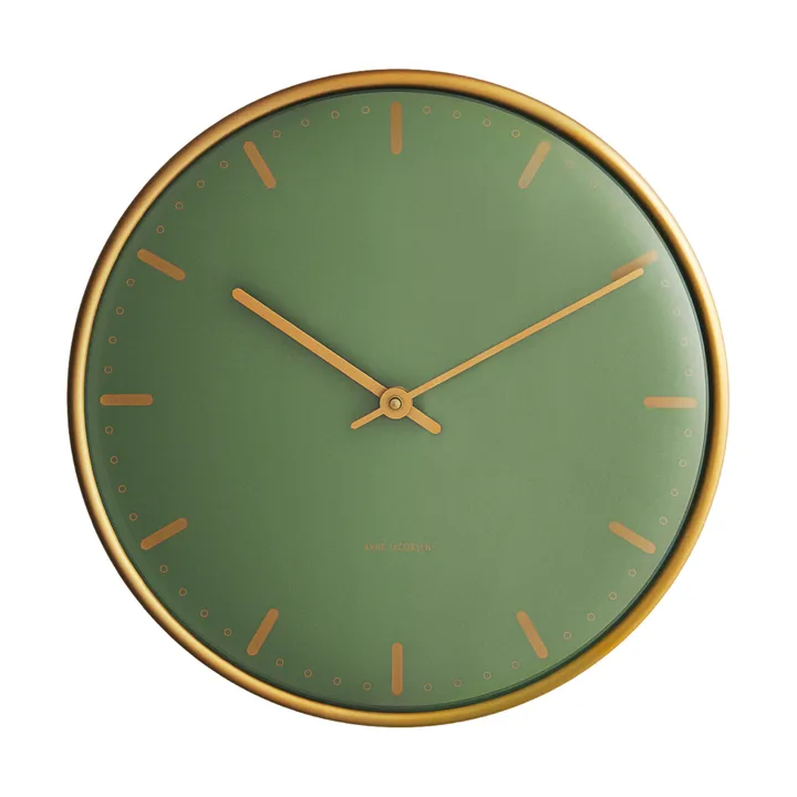 Arne Jacobsen/アルネ・ヤコブセン City Hall - Green, Ø21 cm - Arne Jacobsen Clocks | アルネ・ヤコブセン クロック