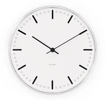 Arne Jacobsen/アルネ・ヤコブセン City Hall - White, Ø21 cm - Arne Jacobsen Clocks | アルネ・ヤコブセン クロック