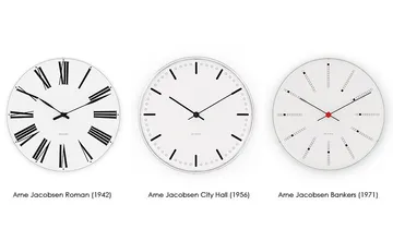Arne Jacobsen/アルネ・ヤコブセン City Hall - White, Ø21 cm - Arne Jacobsen Clocks | アルネ・ヤコブセン クロック