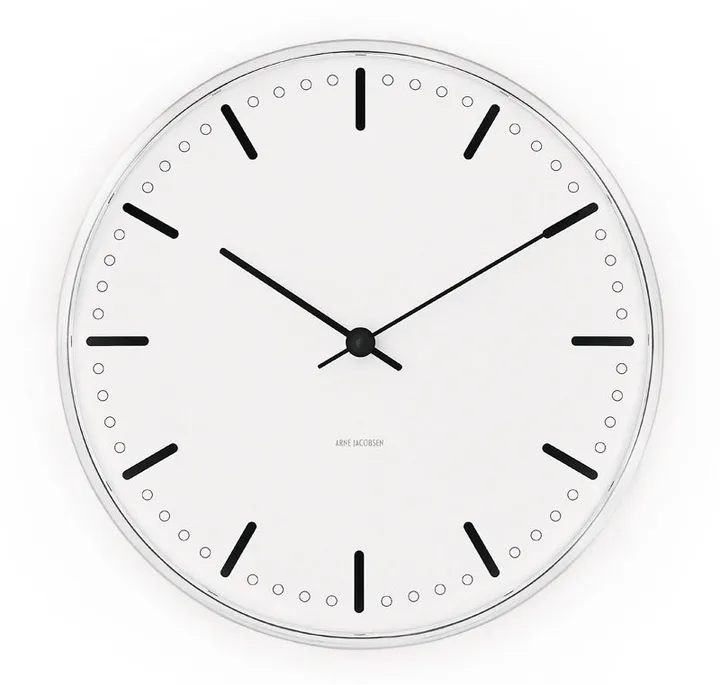 Arne Jacobsen/アルネ・ヤコブセン City Hall - White, Ø29 cm - Arne Jacobsen Clocks | アルネ・ヤコブセン クロック