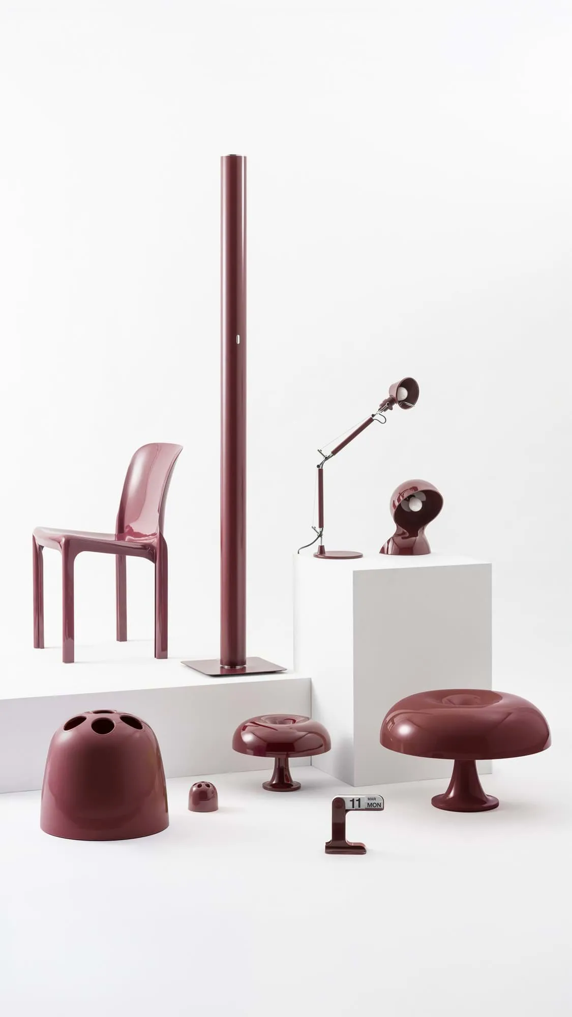 Dedalino ペン立て, Ruby red Artemide