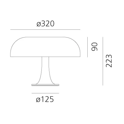 Nessino テーブルランプ, Ruby red Artemide