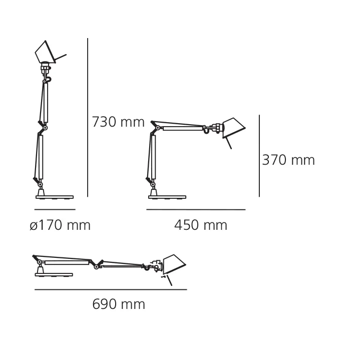 Tolomeo Micro テーブルランプ, Ruby red Artemide