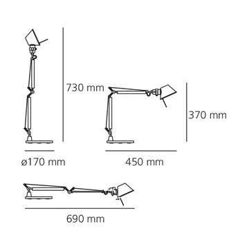 Tolomeo Micro テーブルランプ - Ruby red - Artemide