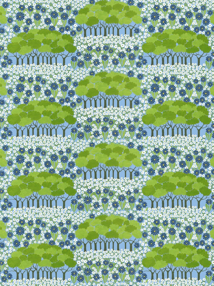 Allé フ ァブリック - Green-blue - Arvidssons Textil | アルビットソン