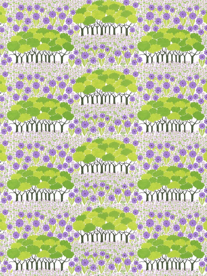 Allé ファブリック - Green-purple - Arvidssons Textil | アルビットソン