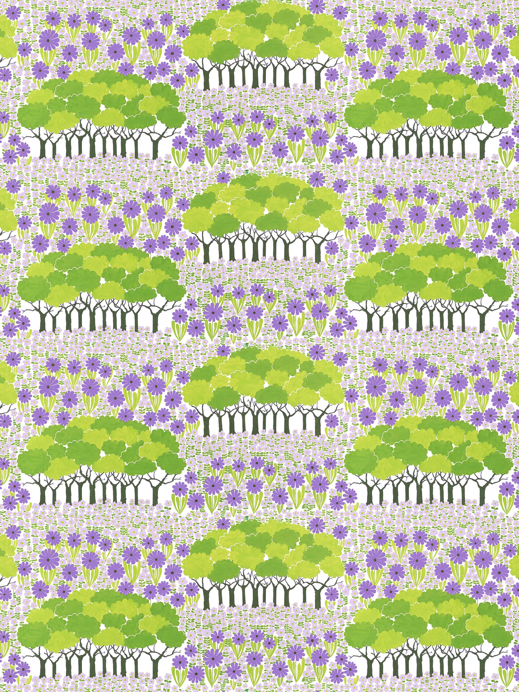 Allé オイルクロス, Green-purple Arvidssons Textil | アルビットソン