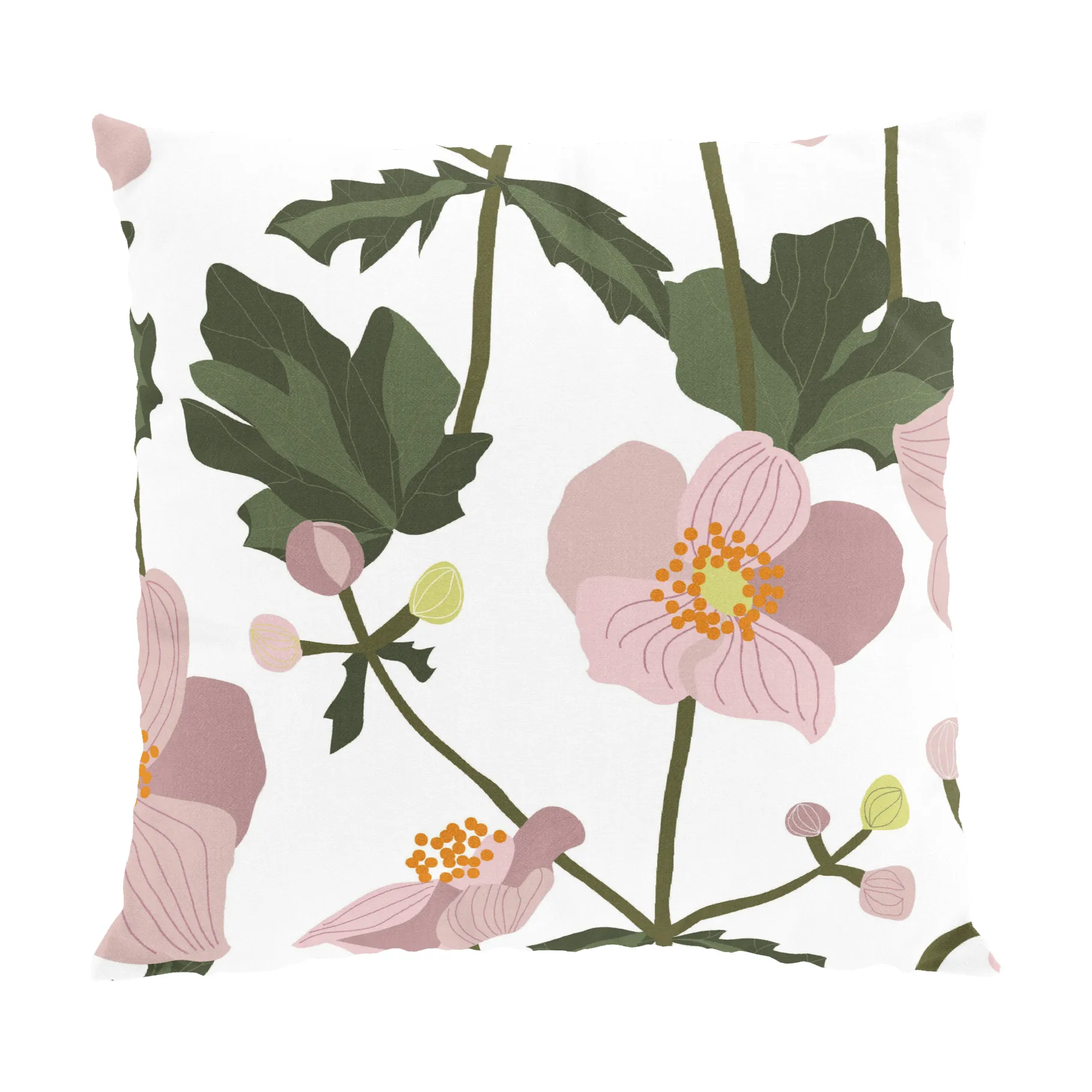 Anemon クッションカバー 47x47 cm, Pink Arvidssons Textil | アルビットソン