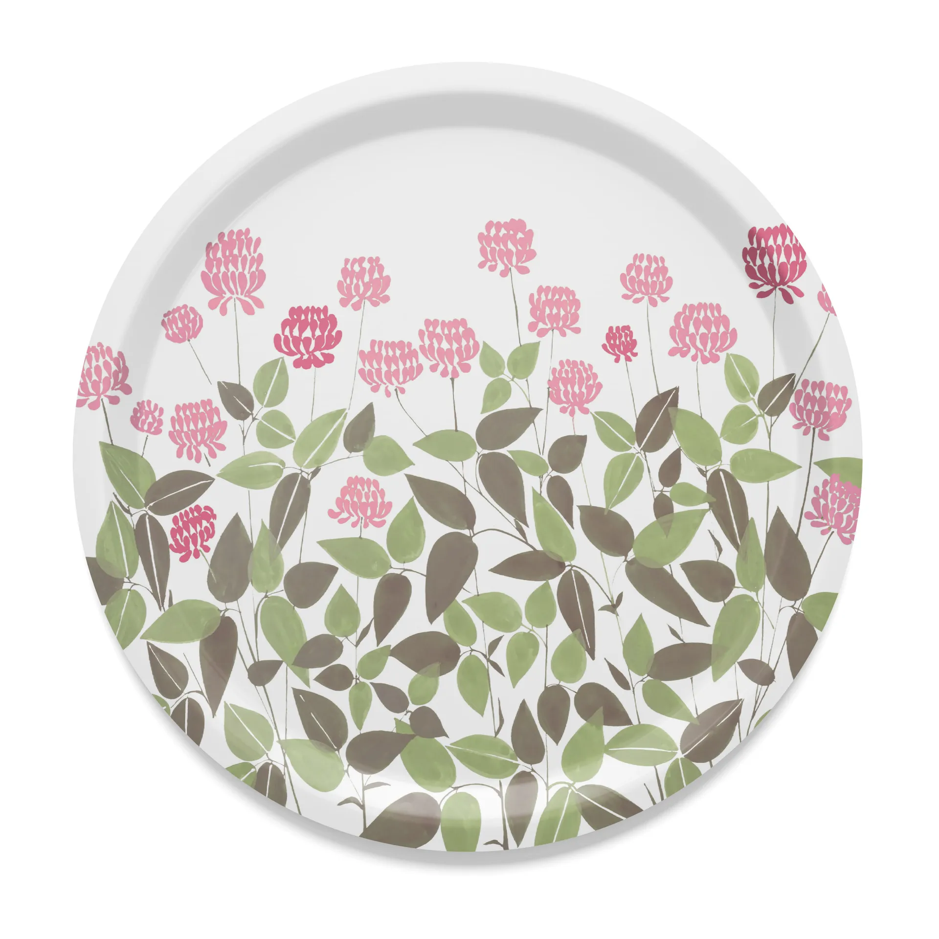 Ängsmark トレイ Ø31 cm, Green-pink Arvidssons Textil | アルビットソン