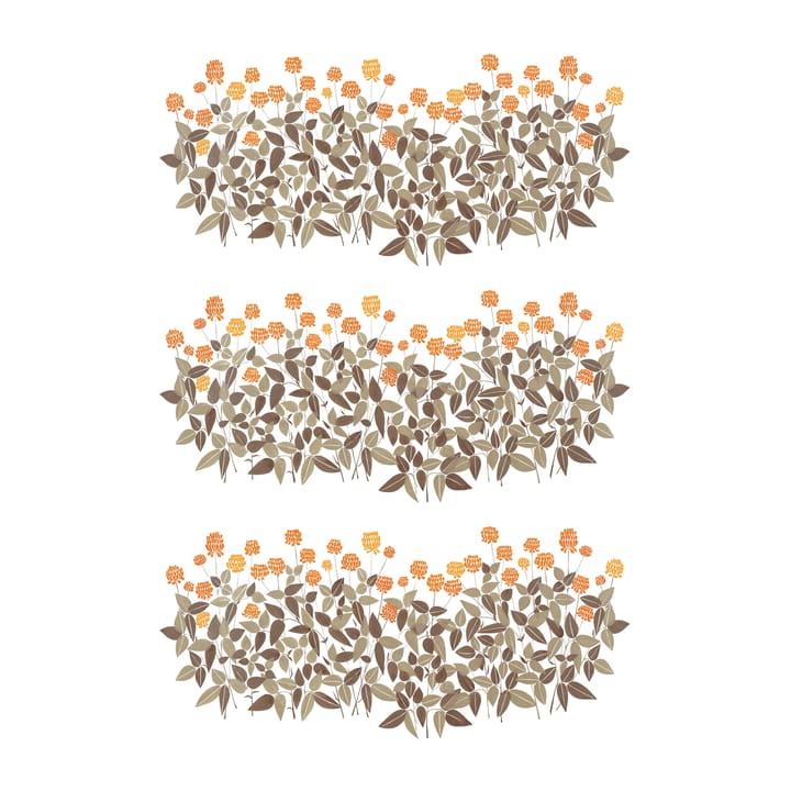 Ängsmark ファブリック - Green-orange - Arvidssons Textil | アルビットソン