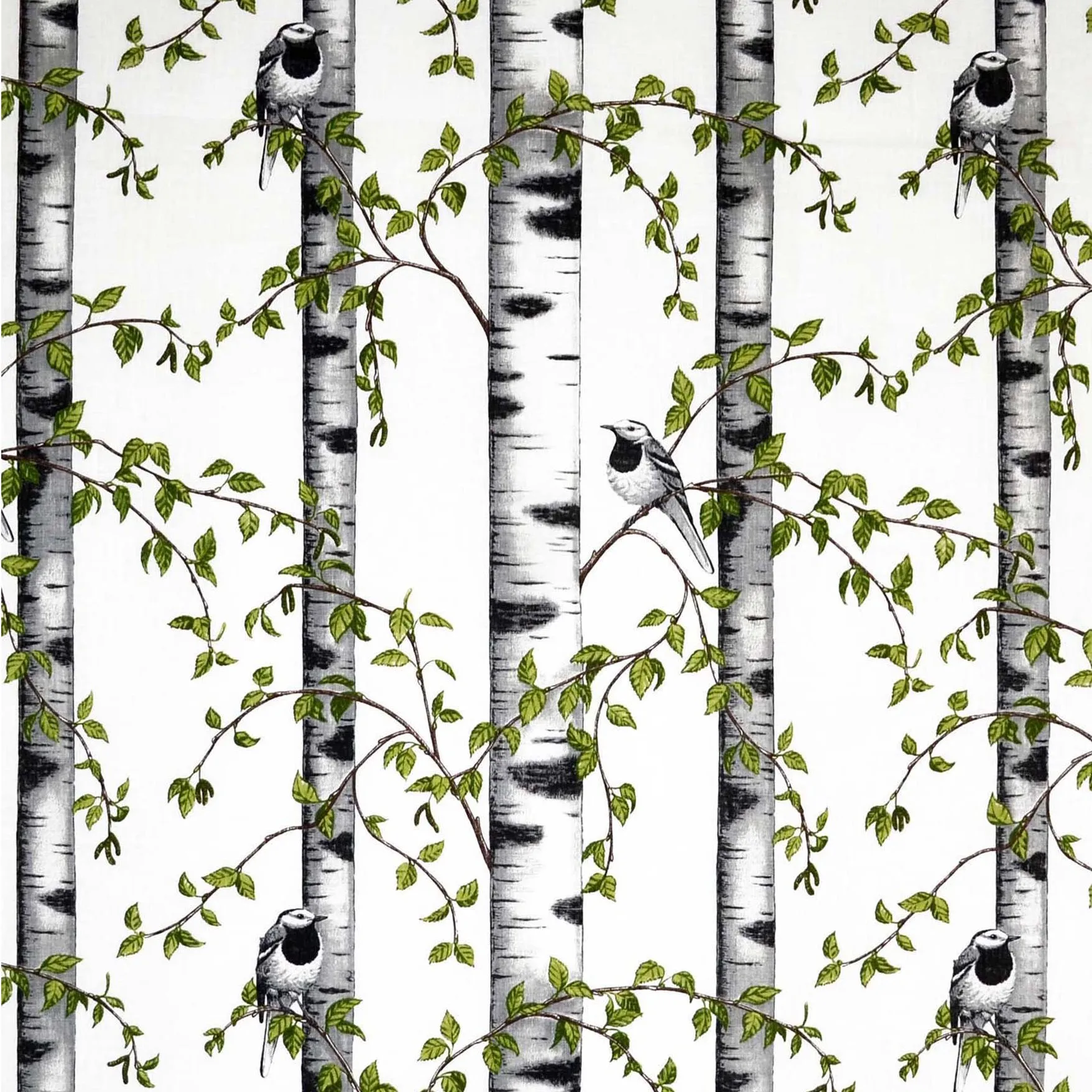 Björkdungen ファブリック, white Arvidssons Textil | アルビットソン