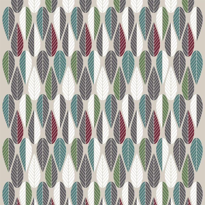 Blader ファブリック - burgundy-green-grey - Arvidssons Textil | アルビットソン
