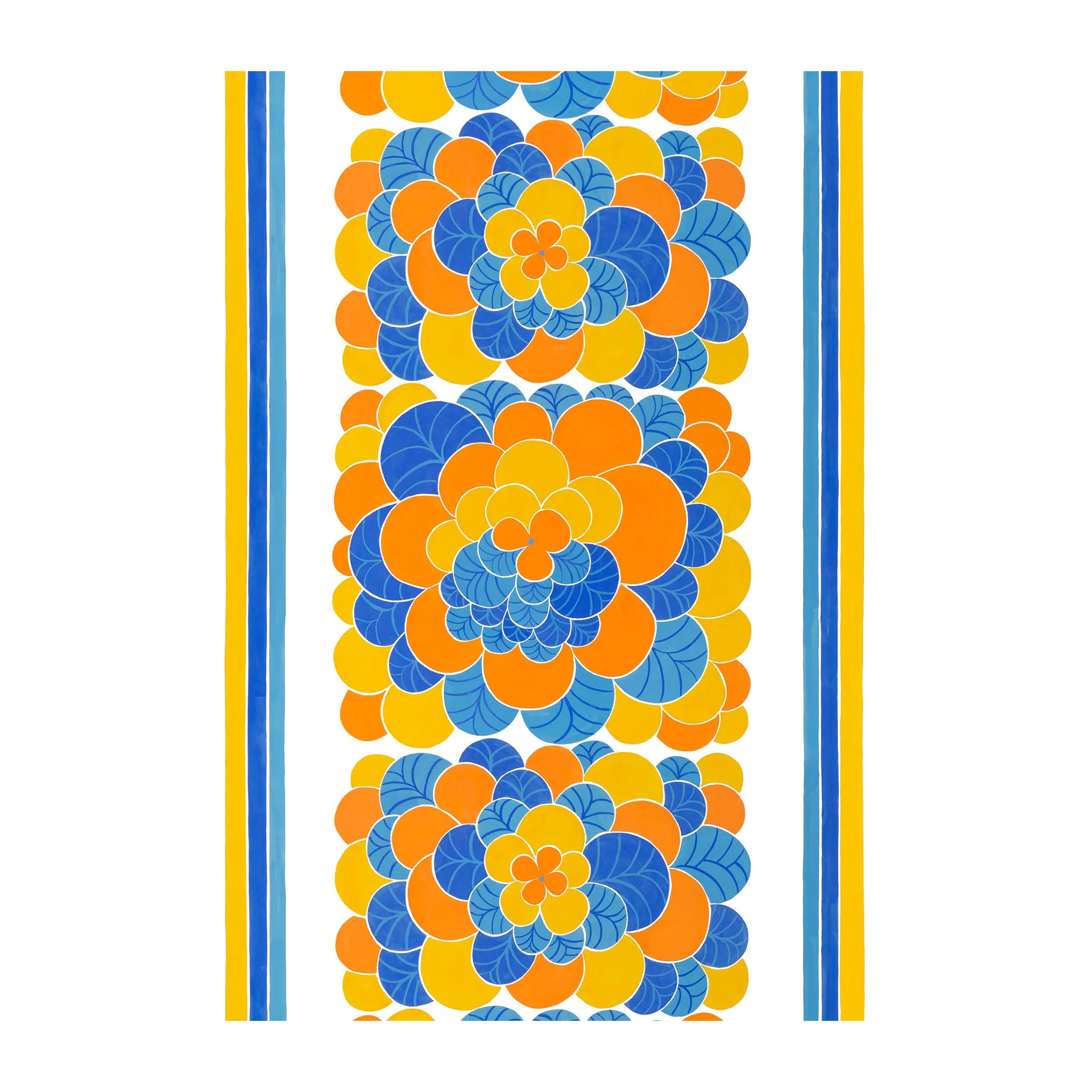 Cirrus ファブリック, Orange-blue Arvidssons Textil | アルビットソン