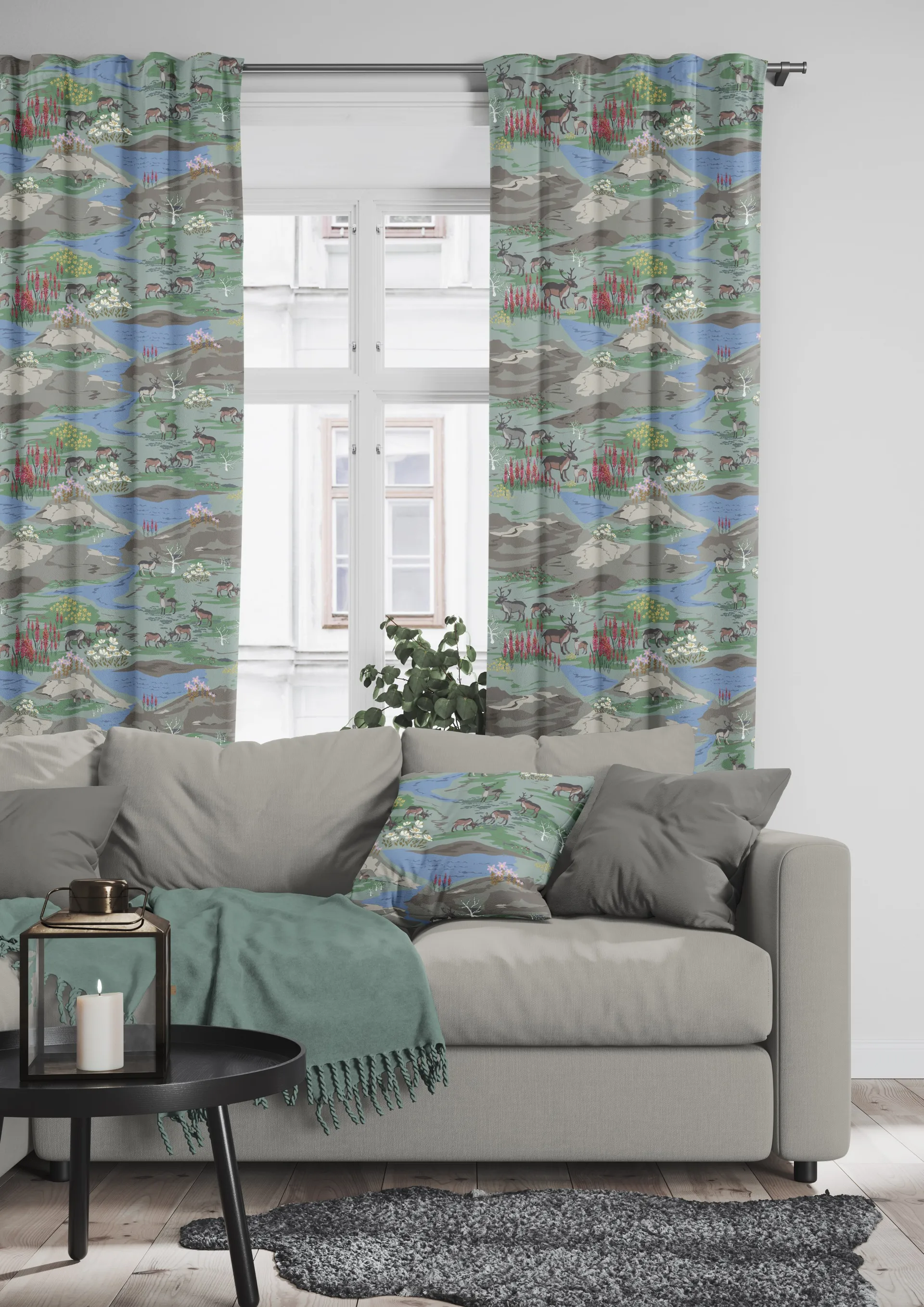 Fjällängar ファブリック, Green Arvidssons Textil | アルビットソン