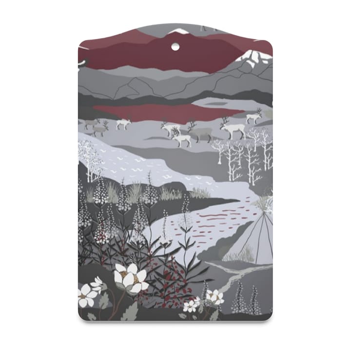 Fjällvandring サービングトレイ 20x30 cm, grey-burgundy Arvidssons Textil | アルビットソン