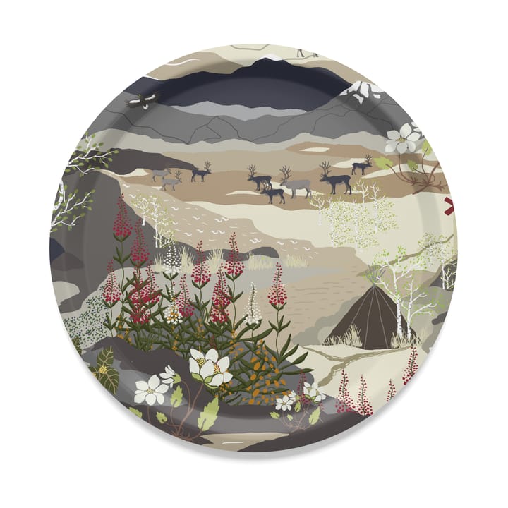 Fjällvandring トレイ Ø31 cm - Beige - Arvidssons Textil | アルビットソン