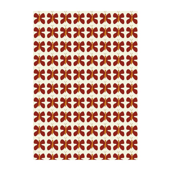 Fjäril Mini ファブリック - Red - Arvidssons Textil | アルビットソン
