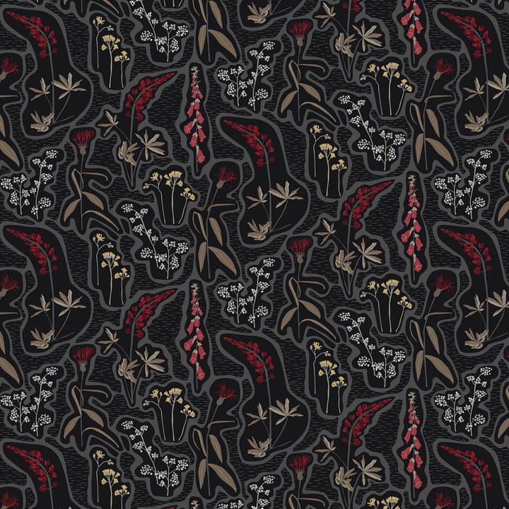 Florens オイルクロス, black-red Arvidssons Textil | アルビットソン