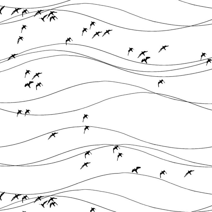 Flyttfåglar ファブリック - black - Arvidssons Textil | アルビットソン