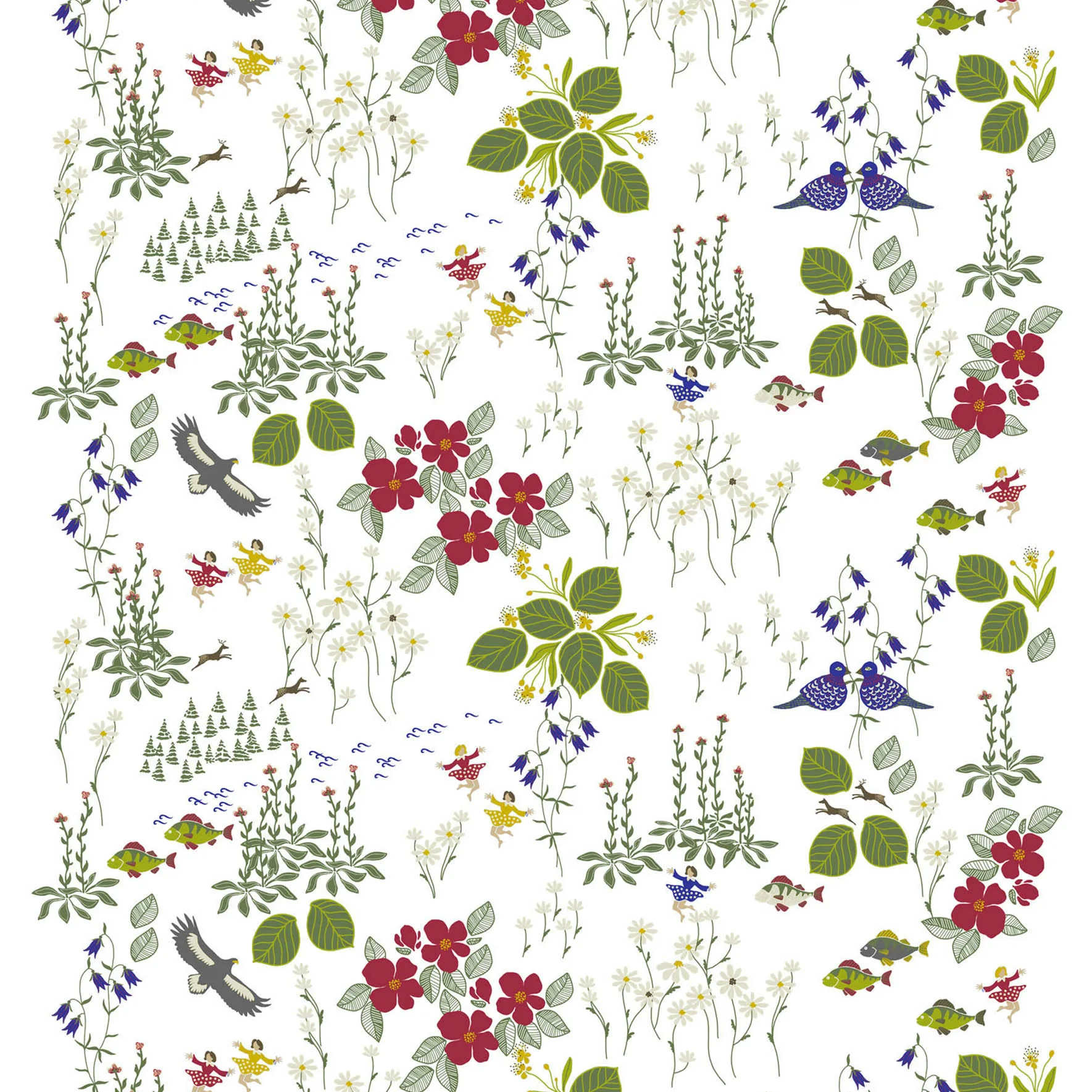 Himlajorden ファブリック, white Arvidssons Textil | アルビットソン