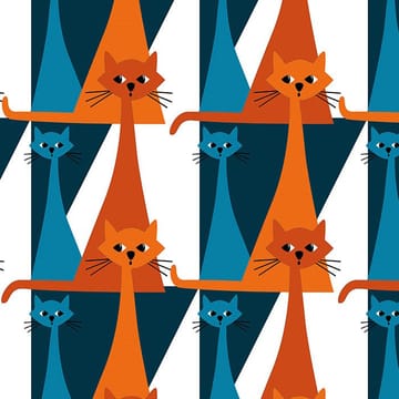 Kitty ファブリック - blue-orange - Arvidssons Textil | アルビットソン