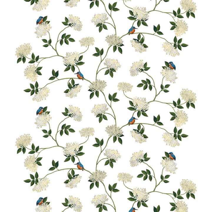 Kungsfiskaren ファブリック - white - Arvidssons Textil | アルビットソン