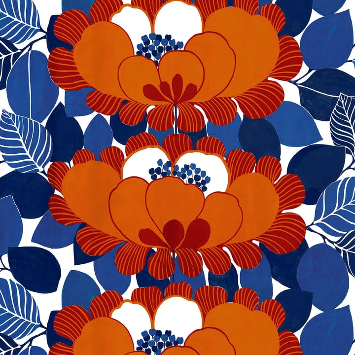 Leia ファブリック - Rust red blue - Arvidssons Textil | アルビットソン