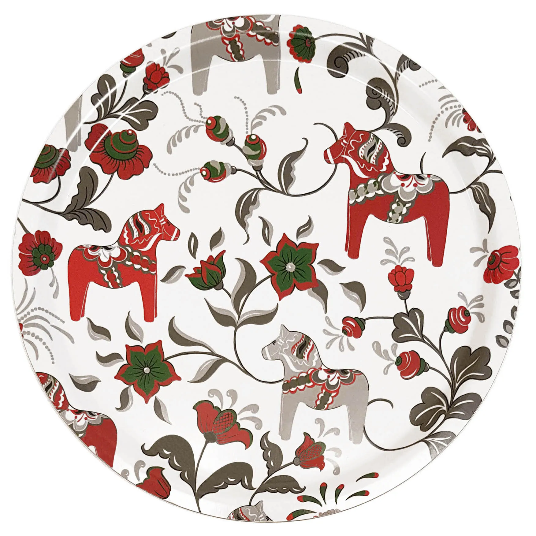 Leksand ラウンド トレイ Ø31 cm, Wine red Arvidssons Textil | アルビットソン