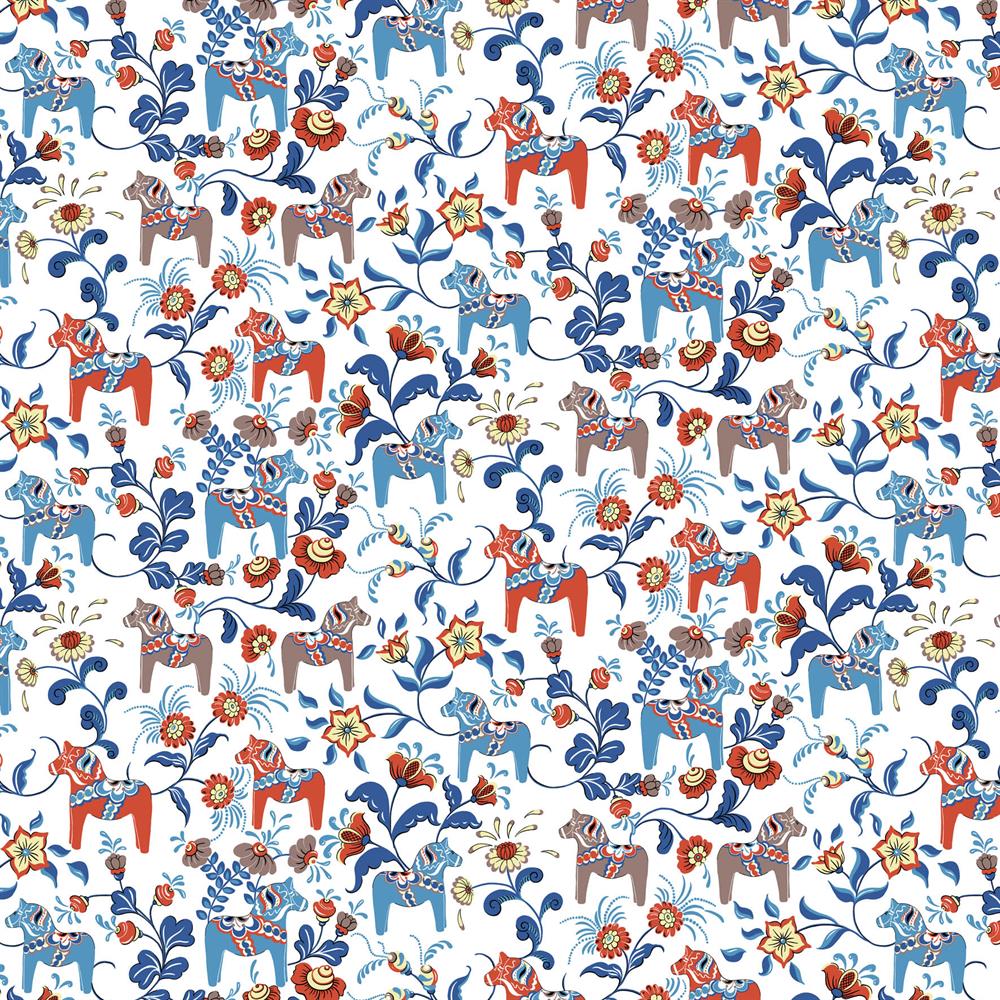 Leksand ファブリック, white Arvidssons Textil | アルビットソン