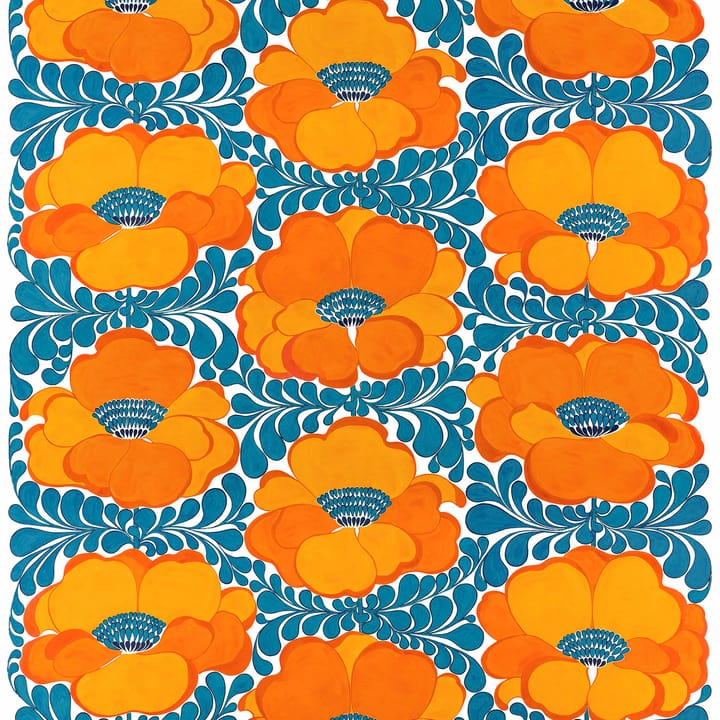 Love ファブリック - blue-orange - Arvidssons Textil | アルビットソン
