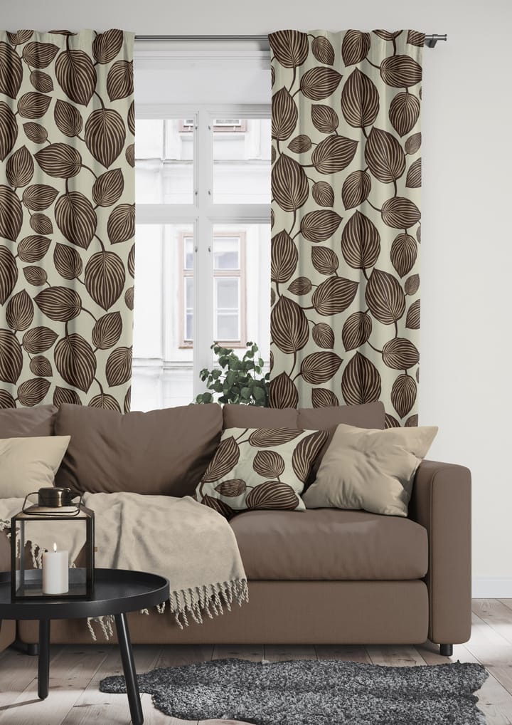 Lyckans blad ファブリック, Brown Arvidssons Textil | アルビットソン