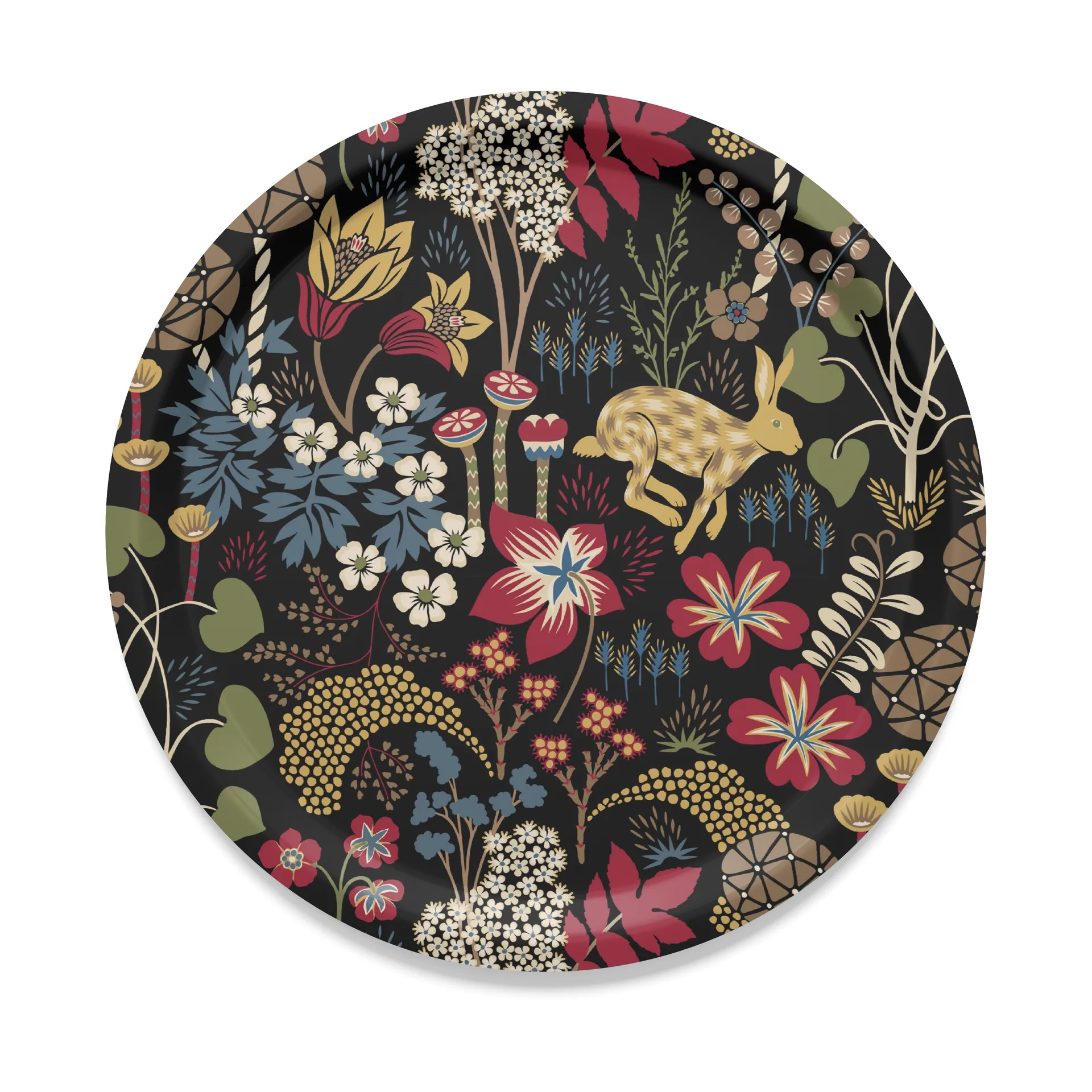 Lyckeflykt トレイ Ø31 cm, Red-brown Arvidssons Textil | アルビットソン