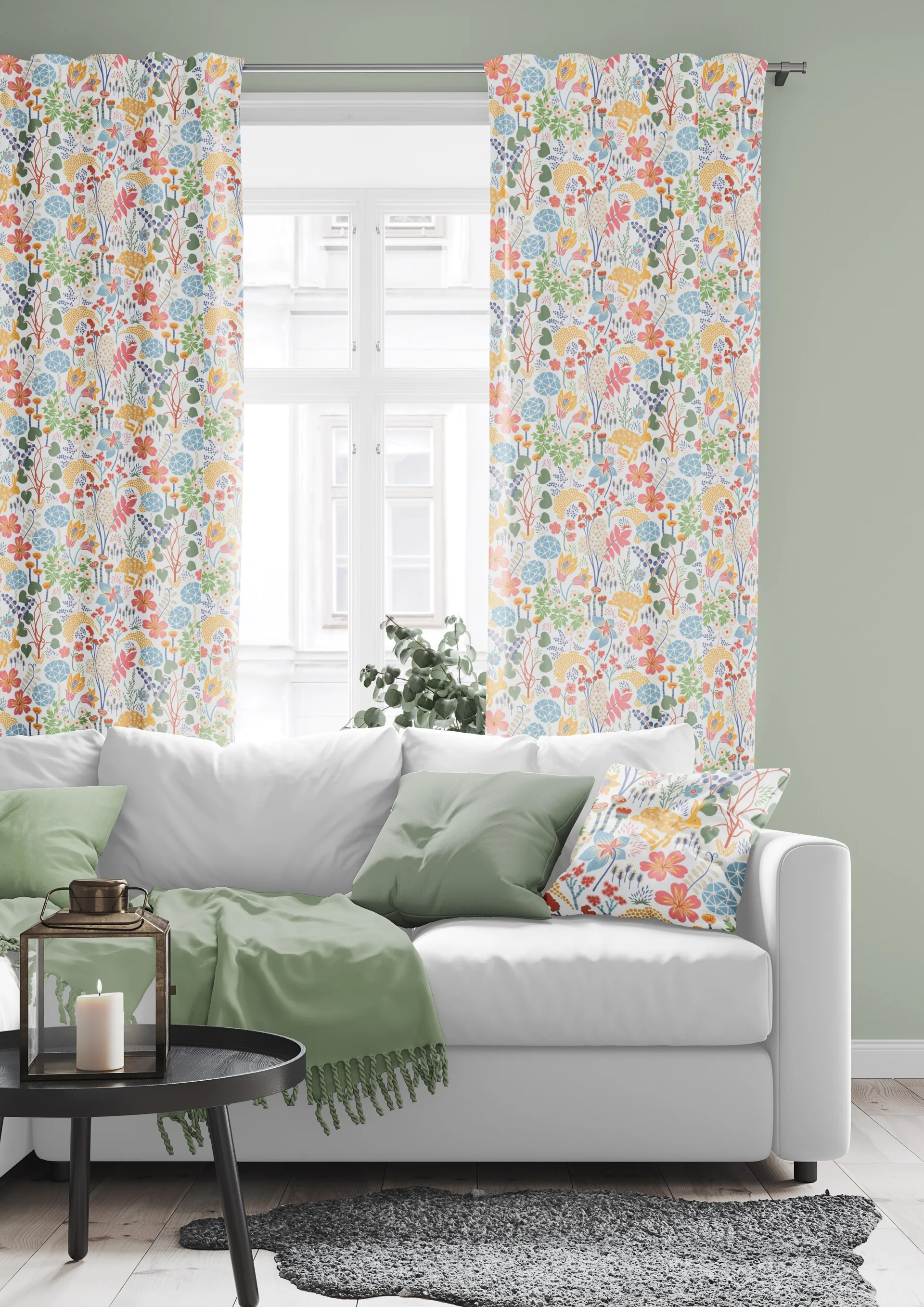 Lyckeflykt ファブリック, Multi Arvidssons Textil | アルビットソン