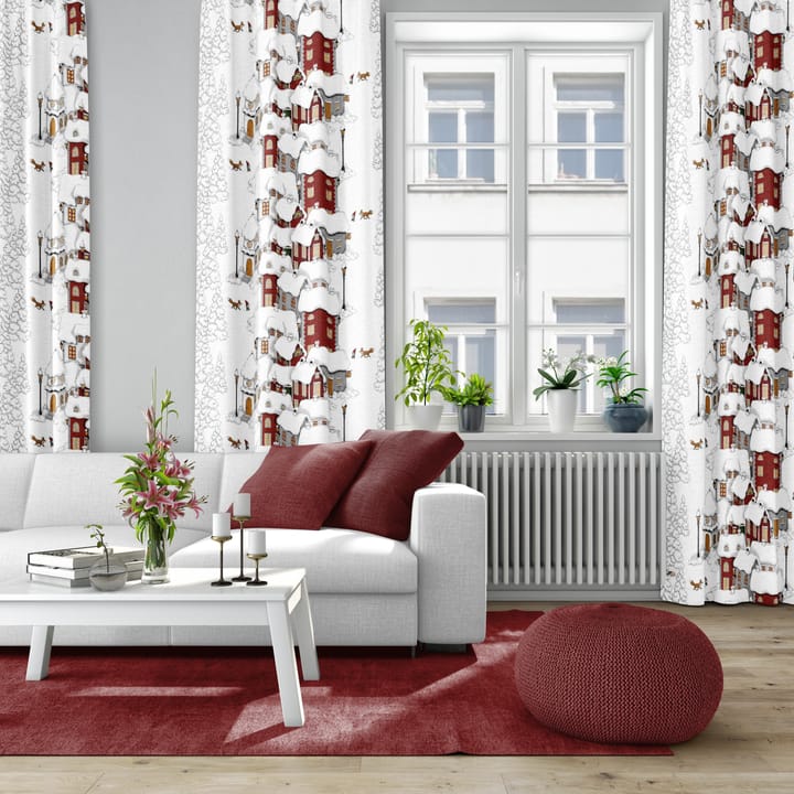 Mikkel ファブリック, Off white-grey-red Arvidssons Textil | アルビットソン