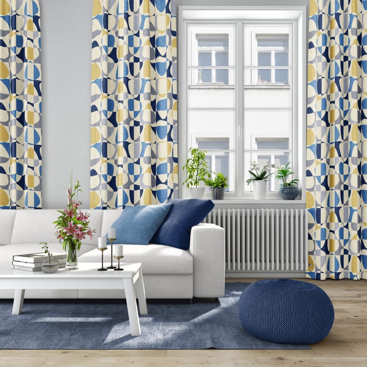 Mosaik ファブリック, blue Arvidssons Textil | アルビットソン